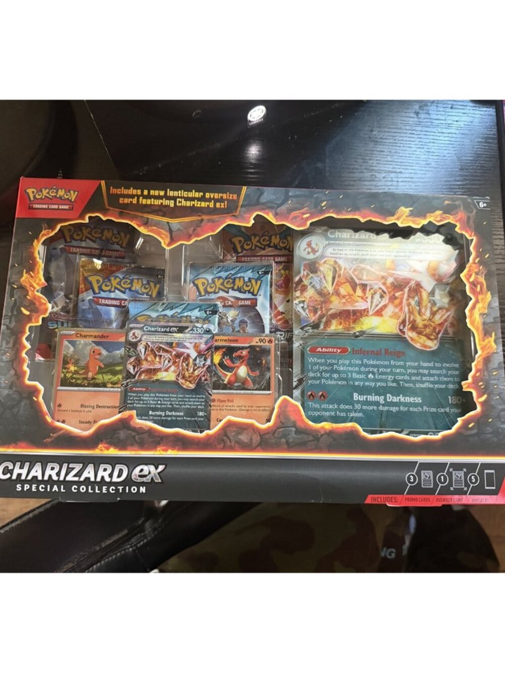 Pokemon Charizard ex Special Collection Sealed 5 Pack Box Packaging Wear